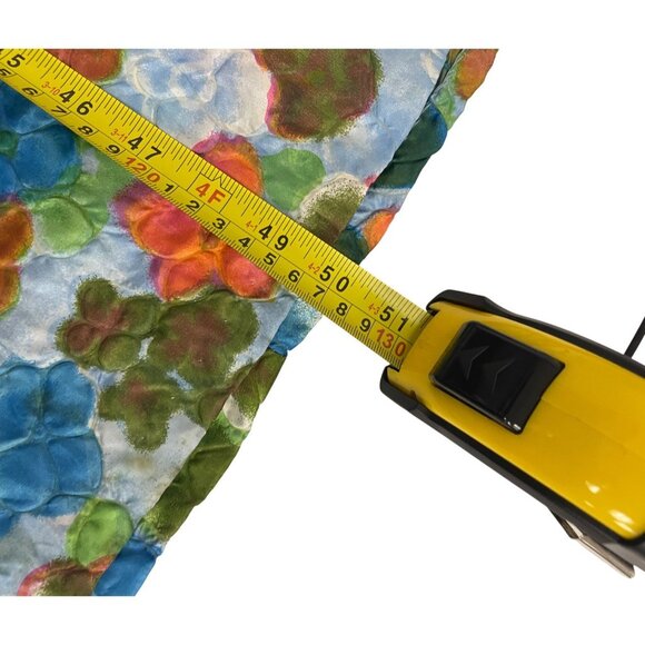 Vintage Janet Lynn Featherlite Womens Robe Housedress Small Blue Floral Quilted - Picture 7 of 8